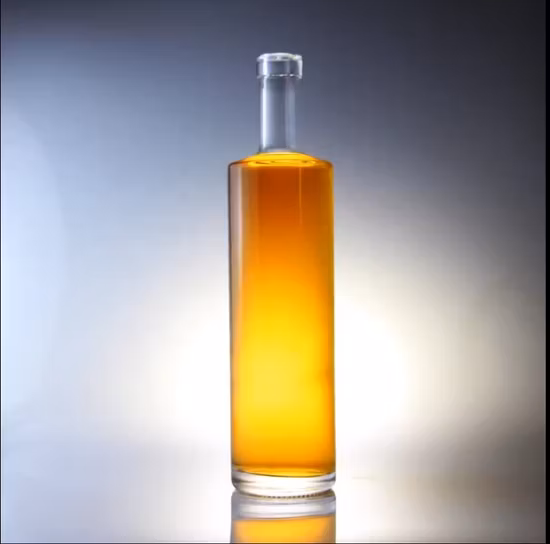 Custom 500ml 700ml 750ml Glass Bottle Clear Empty Glass Bottles Vodka Whisky Brandy Glass Bottle Tequila Gin Liquor Spirits Glass Bottle