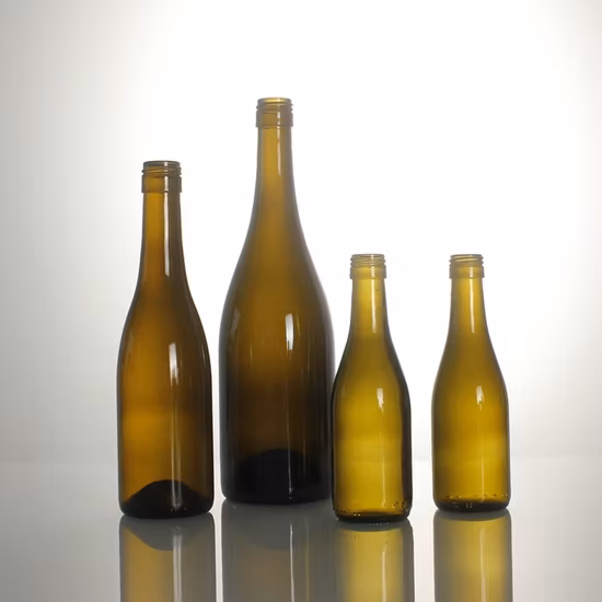 187 ml antike grüne Burgunder-Weinglasflasche