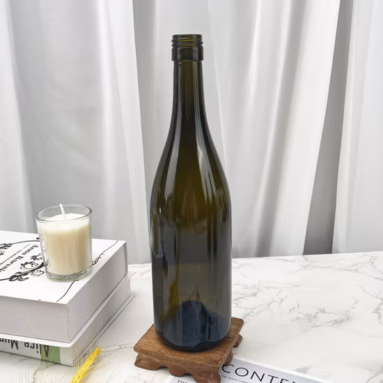 Großhandel 375 ml, 500 ml, 750 ml, 1500 ml, 3 l, 6 l, Weinglasflaschen, Bordeaux-Flaschen, Burgunderflaschen, olivgrüne Flaschen, antike grüne Weinglasflaschen
