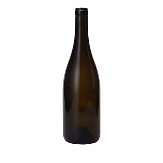 Leere 750 ml Bordeaux-Burgunder-klare bernsteinfarbene Glas-Weinflasche, Großhandels-Champagner-Traube-Rotwein-Flasche