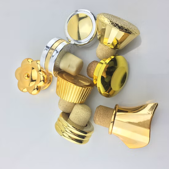 Geprägter, individuell gestalteter Holzdeckel aus synthetischem Likör-Wodka-Verschlusskorken